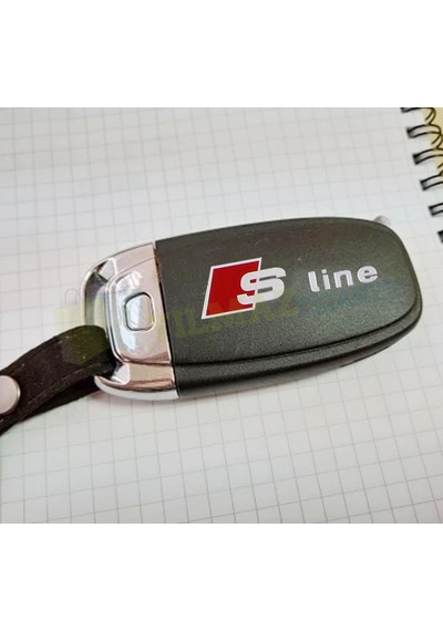 Audi S Line Direksiyon Vites Torpido Anahtarlık Logo Metalize 2 Adet