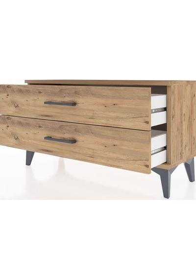 Arges Şifonyer 2 Çekmeceli 88x30x48 Çam-çam Çam