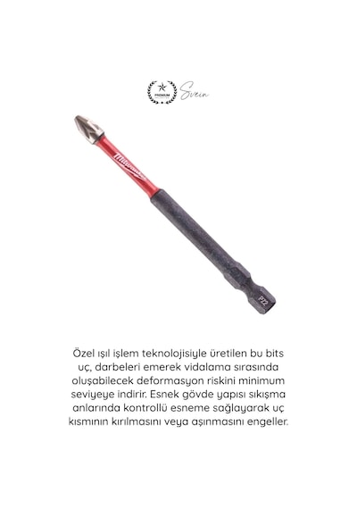 Vidalama Pz2 Yıldız Bits Uç 90 Mm Darbeli Vidalama Tornavida Aksesuarı Profesyonel Çelik Şok Emici