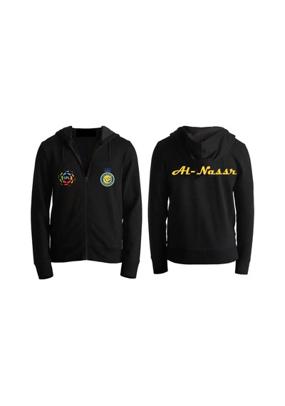 Pisa Art Al-nassr Suudi Arabistan Pro Ligi Özel Tasarım Taraftar Fermuarlı Sweatshirt Hrmsw1105 Siyah