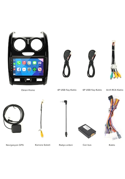 Renault Dacia Duster 2013-2018 Yıl Carplay 2gb Ram 32gb Rom Multi