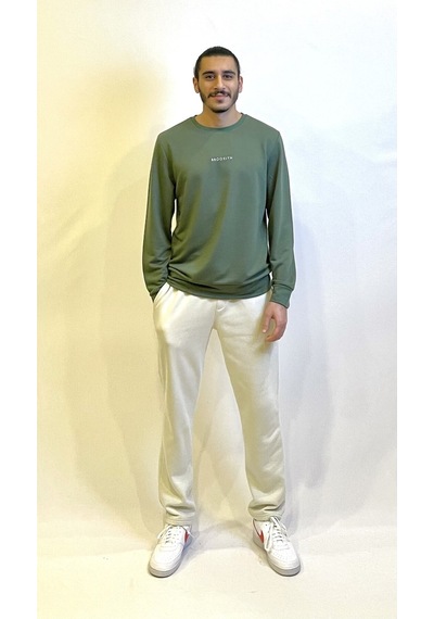 Süperlife Erkek Bisiklet Yaka Regular Fit Brooklyn Baskılı İnce Sweatshirt Spr22sw132 Haki