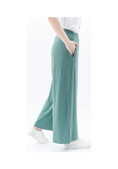Defys Kadın Oversize Bol Paça Pantolon Yeşil - 595424376 Yeşil