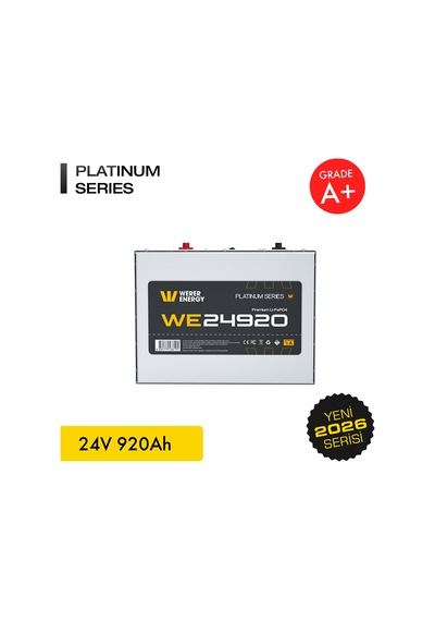 Werer Energy 24V 920Ah LiFePO4 Platinum Series Bluetooth'lu Lityum Demir Fosfat Akü