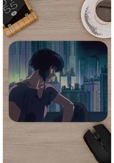 Ghost İn The Shell Kaymaz Dikişli Kauçuk Oyuncu Mousepad V4 - 22x18 Gaming Mouse Pad Fare Altlığı