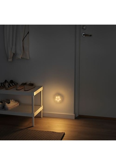 Ikea Molgan Çocuk Duvar Lambası, Beyaz, Gece Sensörlü