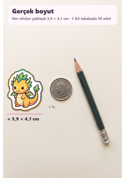30 Adet Sevimli Hayvan Sticker Seti Boba Çaylı Kedi, Aylı Balina, Çilekli Tavşan Kek - Laptop Defter Ve Telefon Çok Renkli