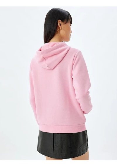 Koton Kapüşonlu Oversize Sweatshirt Kedi İşlemeli Cep Detaylı Şardonlu Pembe 5wal10207ık Gül Koton Kapüşonlu Oversize Sweatshirt Kedi İşlemeli Cep Detaylı Şardonlu Pembe 5wal10207ık Gül