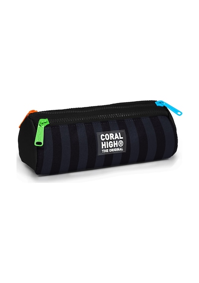 Coral High Kids Siyah Çizgi Desenli 3 Lü Okul Çanta Seti Set0133218 Çok Renkli
