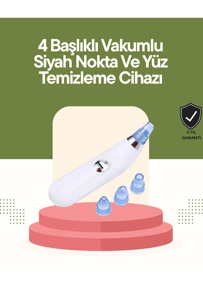 Usb - 750 - Destekli 4 Başlıklı Siyah Nokta Vakum Cihazı Gözenek Temizleyici Ve Cilt Yenileyici - Shophnrl - Bakım Alet