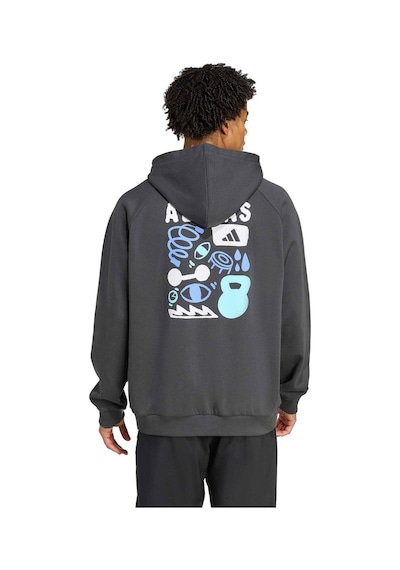 Adidas Gfx Hoodıe Siyah Erkek Sweatshirt Siyah-saks