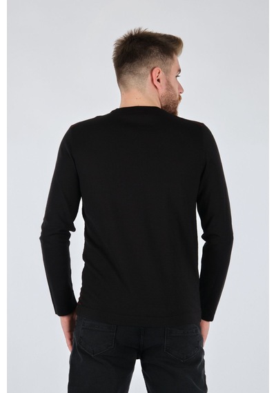 Ecer Minimalist Erkek Triko - Uzun Kol - Rahat Ve Şık Siyah