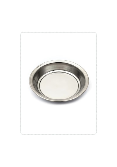 6 Adet Paslanmaz Çelik Derin Yemek Tabağı 20x3,6cm Çorba Makarna Salata Servis Tatlı Tabağı Gri