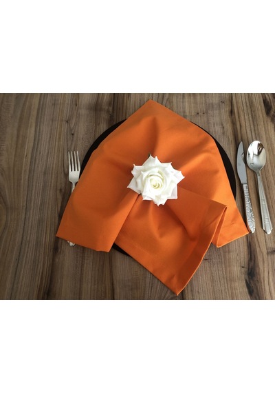 Turuncu Kumaş Peçetesi 6 Adet 40x40 Cm Çok Renkli