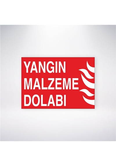 Yangın Malzeme Dolabı 21x28 Arkası Yapışkanlı Sticker