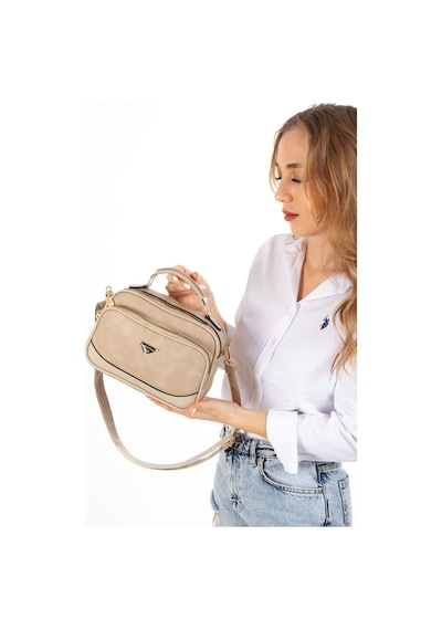 Adelina Bags Kadın Yumuşak Deri El Ve Omuz Çantası Vizon