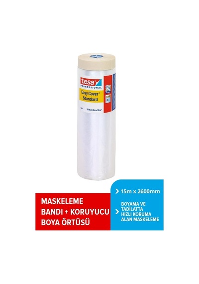 Bantlı Boya Badana Örtüsüi 2'si 1 Arada , 15m X 2600mm Diğer