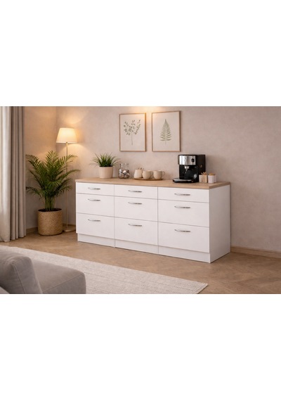 Sia 9 Çekmeceli Mutfak Alt Modül-çok Amaçlı Dolap-kiler Dolabı 180 Cm -tezgah Dahil Beyaz Sia 9 Çekmeceli Mutfak Alt Modül-çok Amaçlı Dolap-kiler Dolabı 180 Cm -tezgah Dahil Beyaz