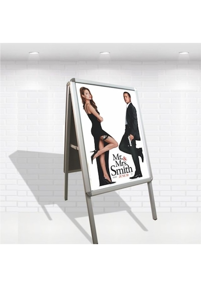 B2 50X70Cm Alüminyum Çift Taraflı Kaldırım Reklam Poster A Pano