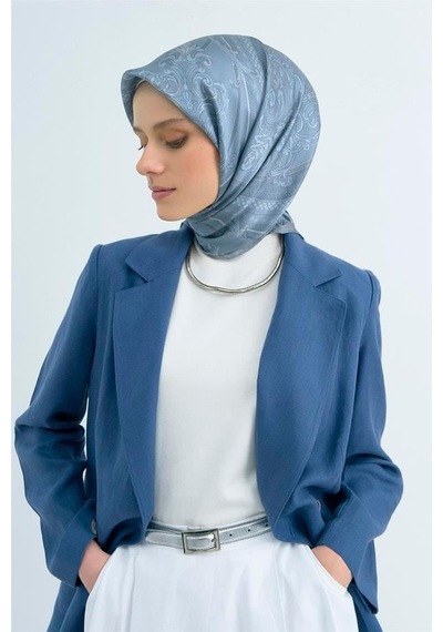 Armine İpek Eşarp 2026 Yaz - 9537-03 Açık Mavi Sura