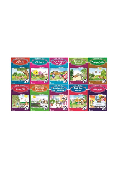 2.sınıf Öğretmen Tavsiyeli Okumayı Sevdiren 32 Sayfa 10 Kitaplık Hikaye Seti Slime Set Hediyeli