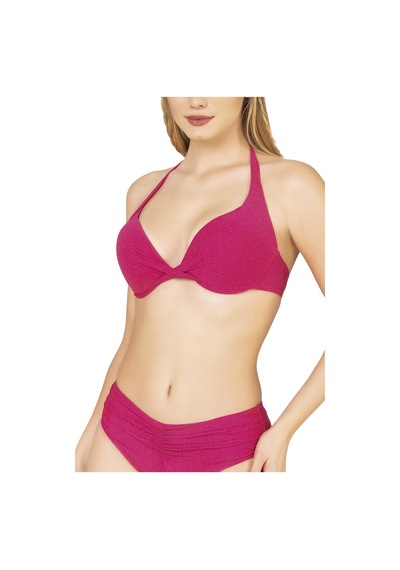 Endeep Kadın Büzgü Detaylı Destekli Pembe Bikini Takımı Pembe