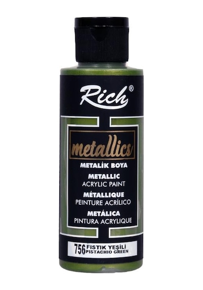 Rich Metalik Akrilik Boya Fıstık Yeşili 120Ml