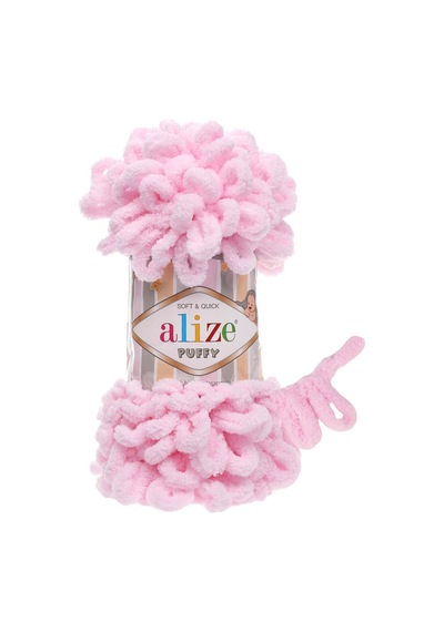 15 Adet - 3 Paket - 31 Bebe Pembe Puffy El Örgü Battaniye Panduf Atkı Hırka Paspas İpliği