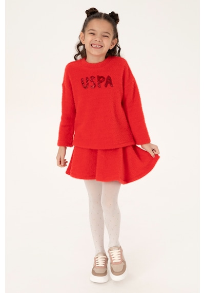 U.s. Polo Assn. Kız Çocuk Kırmızı Sweatshirt 50317981-vr030 Kırmızı