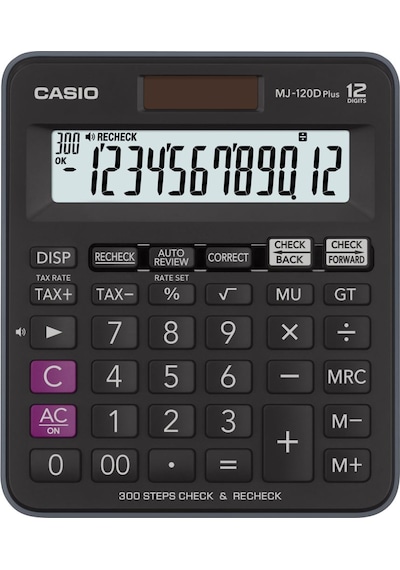 Casio Mj-120dplusbkwadpw Hesap Makinesi Desktop Gri - Siyah