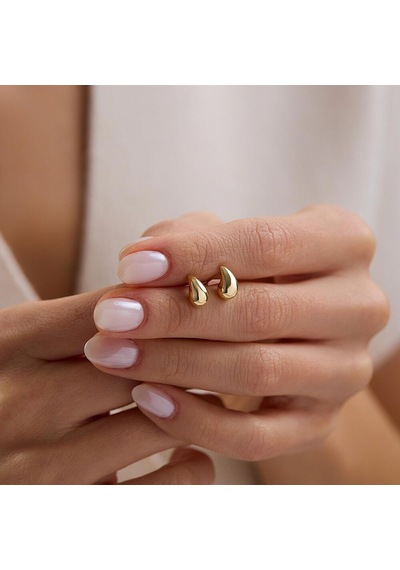 Sembol Gold 14 Ayar Sade Damla Altın Küpe 0.70 Gram 1.0 Cm T14682 Çok Renkli