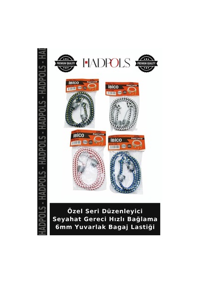 Özel Seri Düzenleyici Seyahat Gereci Hızlı Bağlama 6mm Yuvarlak Bagaj Lastiği