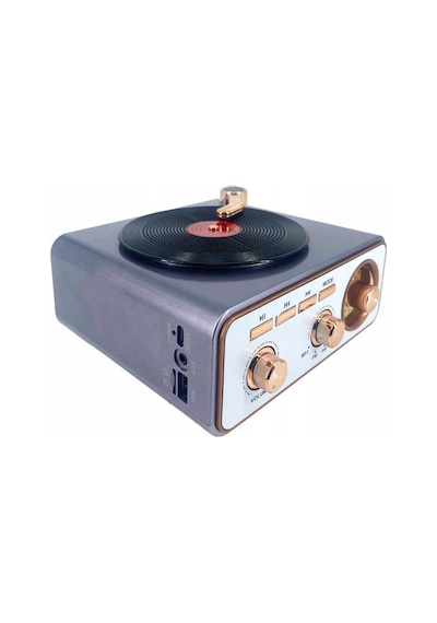 Rose Sp-425 Usb-sd-fm-bluetooth Destekli Şarjlı Nostaljik Retro Radyo - Gri