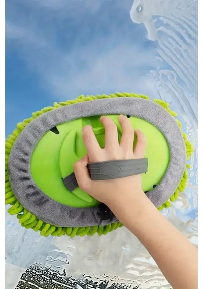 Araba Yıkama Fırçası Oto Yıkama Seti Mop Mikrofiber Bezli Telesko