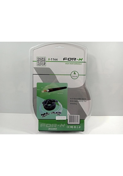 For-x Amfi Rca Kablosu 4 Giriş 4 Çıkış For-x %100 Bakır Anfi Rca Kablosu 5 Metre