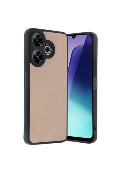 Redmi 13 4g Kılıf Aras Deri Kapak - Pudra İtdark42488