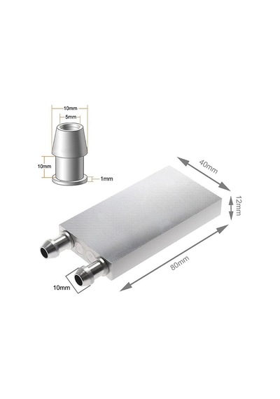 Alkatronik 4x8cm Sıvı Su Soğutucu Aluminyum Blok Bilgisayar Cpu Grafik Gpu Anakart Oyun Konsolu Lazer Kafa Soğutma Genel