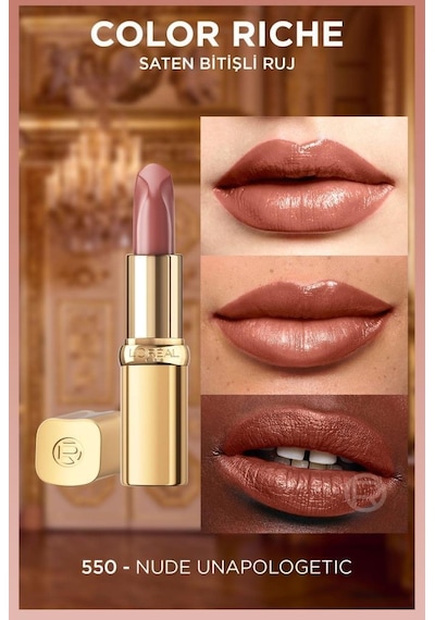 L'Oreal Paris Color Riche Saten Bitişli Ruj 550 Nude Unapologetic