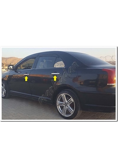 Toyota Uyumlu Avensis Krom Kapı Kolu 2003-2008 4 Kapı Paslanmaz  Çelik