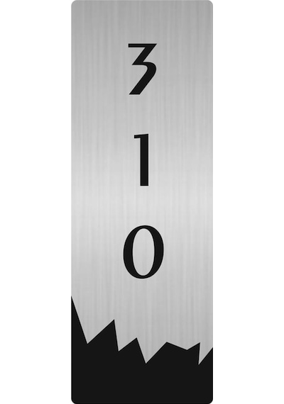 Metal Departman Kapı İsimliği, Yönlendirme Levhası 310 Dikey 10x20 Cm Gümüş Renk