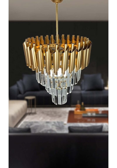 Roza Varaklı Gold - Yatak Odası - Salon - Mutfak - Hol Altın