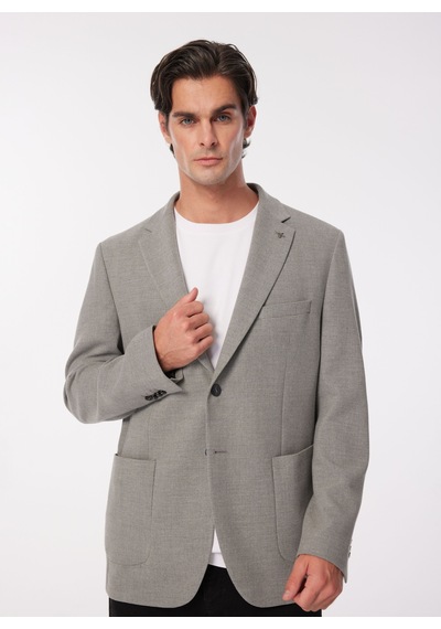 Fabrika Comfort Regular Fit Gri Erkek Düz Ceket Fc4sm-ckt 0770