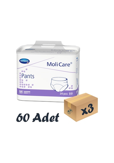 Hartmann Molicare Pants 8 Damla Emici Külot Medium 3 x 20'li 60 Adet