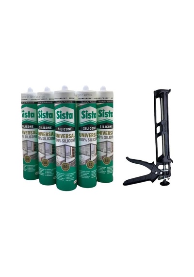 Sista Şeffaf Silikon 280 Ml X 5'li Set