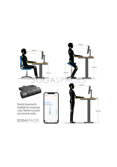 Regula Desk 3p - Elektrikli Yükseklik Ayarlı Çalışma Masası, Çift Motorlu, Bluetooth Kontrollü, 60-125 Cm Ayar Aralığı, 125 Kg Taşıma Kapasiteli, 3 Hafızalı Siyah Ayak - Meşe Tabla, 160x80 Çok Renkli Regula Desk 3p - Elektrikli Yükseklik Ayarlı Çalışma Masası, Çift Motorlu, Bluetooth Kontrollü, 60-125 Cm Ayar Aralığı, 125 Kg Taşıma Kapasiteli, 3 Hafızalı Siyah Ayak - Meşe Tabla, 160x80 Çok Renkli