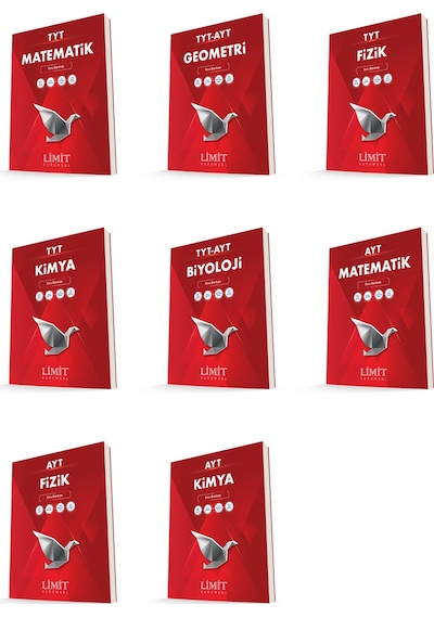 Limit Kurumsal Tyt Ayt Matematik + Fizik + Kimya + Biyoloji Soru Bankası Seti 8 Kitap