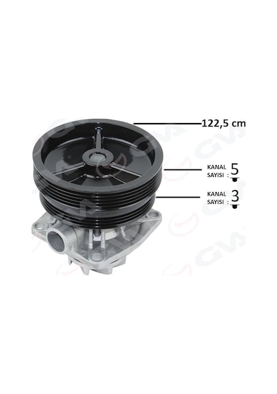 Su Pompası - Devirdaim Marea 1996-2007 1.6 100 16v 76kw-103hp Benzinli Gva 5225120 46444355-46400058