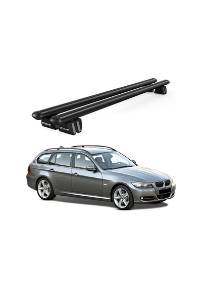 Pençe Bmw 3 Series Touring 2006-2011 Uyumlu Siyah Ara Atkı Port Bagaj Tavan Barı