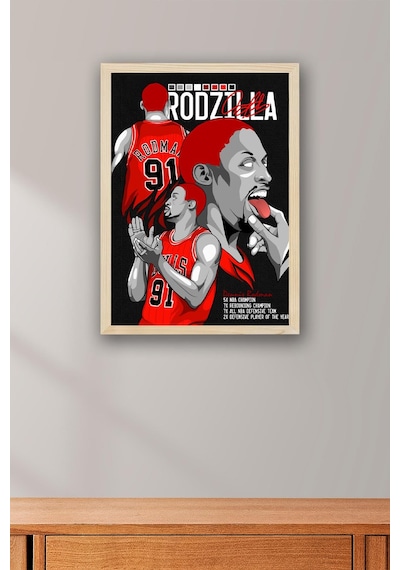 Dennis Rodman Çerçeveli Tablo - Basketbol Nba Posteri Tablo