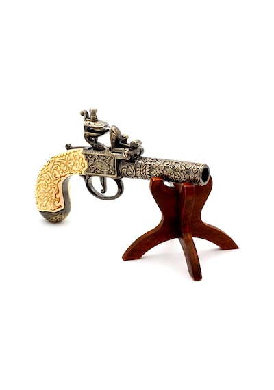 Denix Dekoratif Flintlock Pocket Pistol 19,5 Cm, Londra 1795